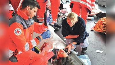 Für eine sichere Allianz-Arena setzt sich auch das Rote Kreuz ein. 	 (Foto: H. Roider/Rotes Kreuz)