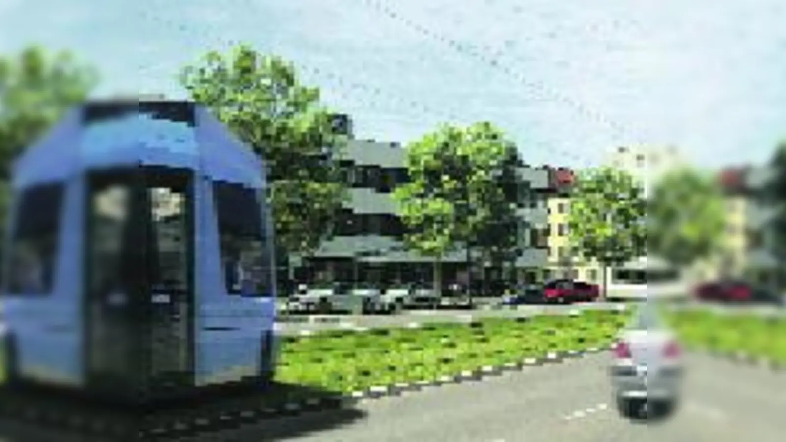 Stau-Chaos vorprogrammiert: Der Bau für die neue Tram 23 in der Leopoldstraße beginnt im April 2008.   (F.: SWM)