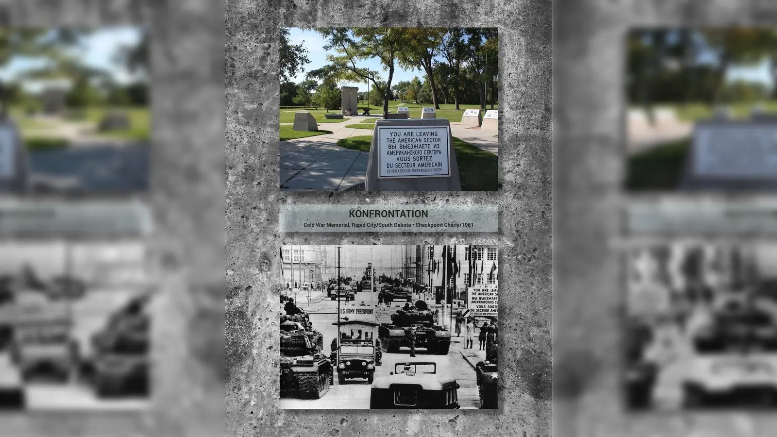 »Brücken zur Geschichte«: Von der nervösen Spannung im August 1961 am Checkpoint Charly ist am Mauerdenkmal in Rapid City nichts zu spüren.  (Foto: VA)