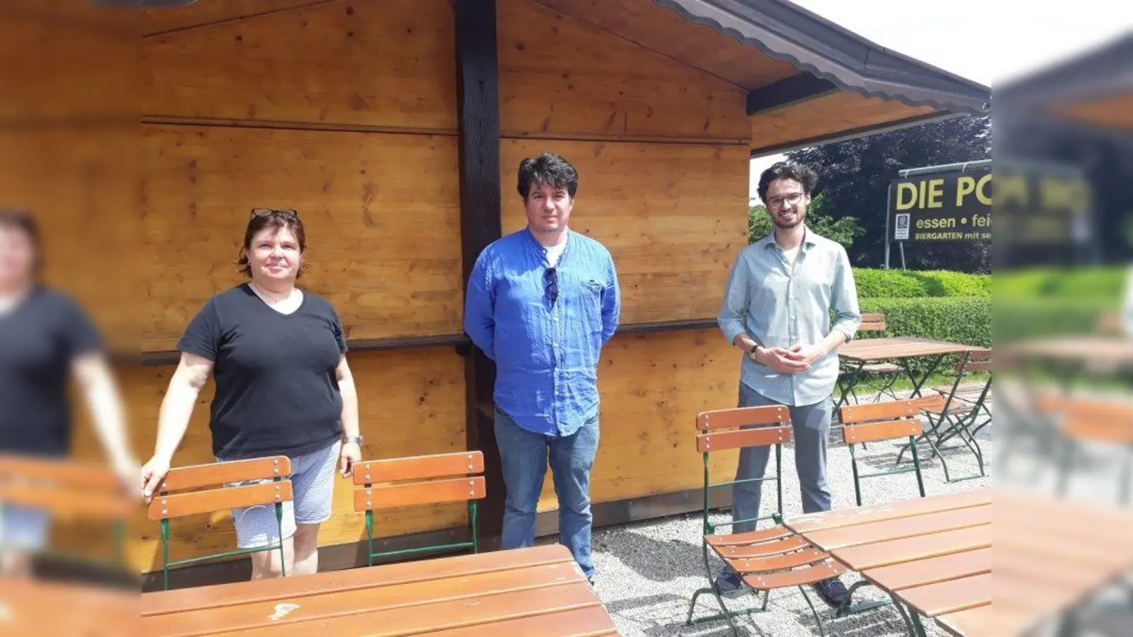 Sind im Vorstand der FDP Berg aktiv (von links): Anke Sokolowski (Schatzmeisterin), Cédric Muth (Vorsitzender) sowie Nicolas Krieger (stellvertretender Vorsitzender). (Foto: Rudolf Bertsch)