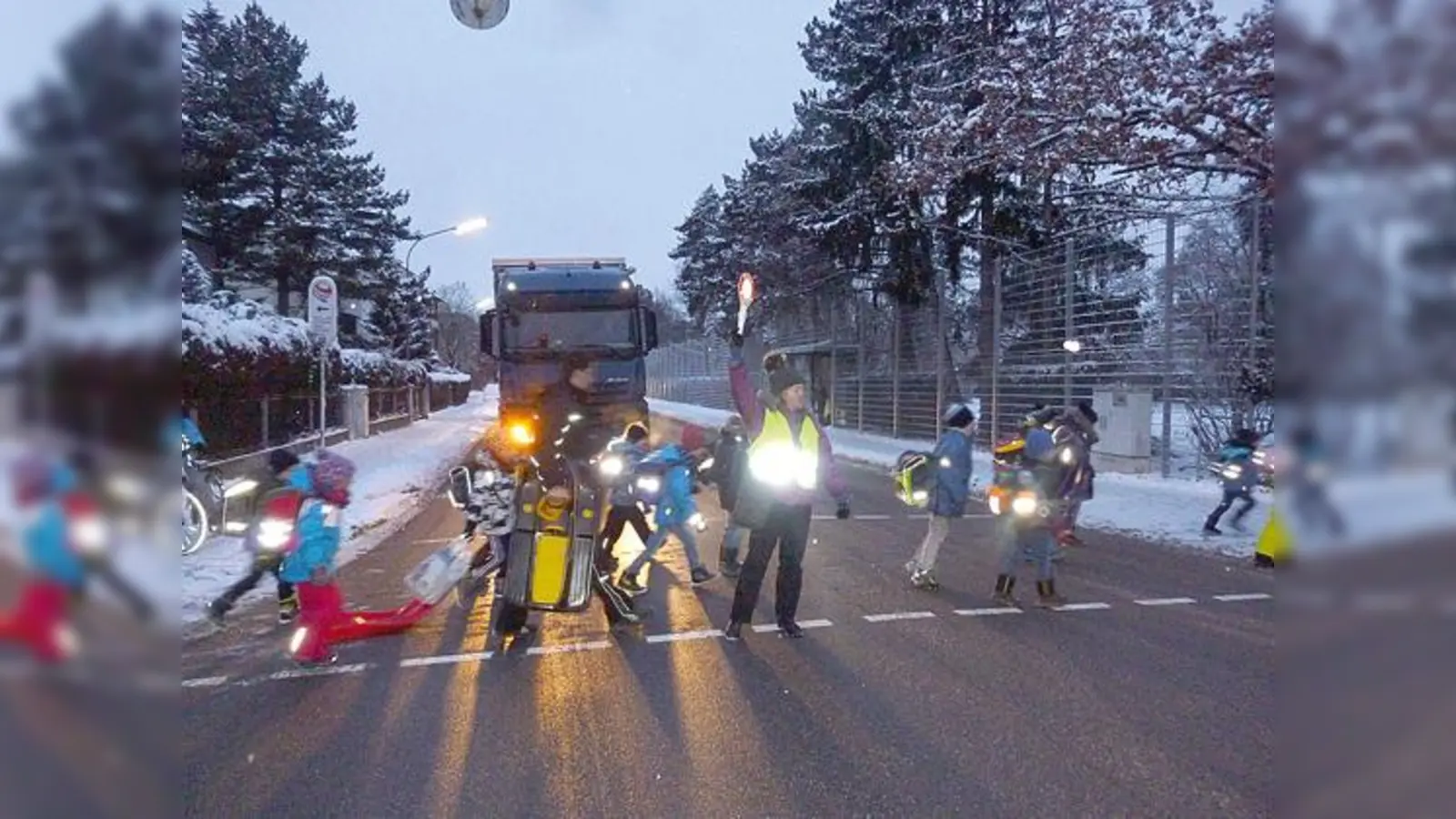 Die Kinder brauchen Unterstützung von Schulweghelfern. 	 (Foto: MO)