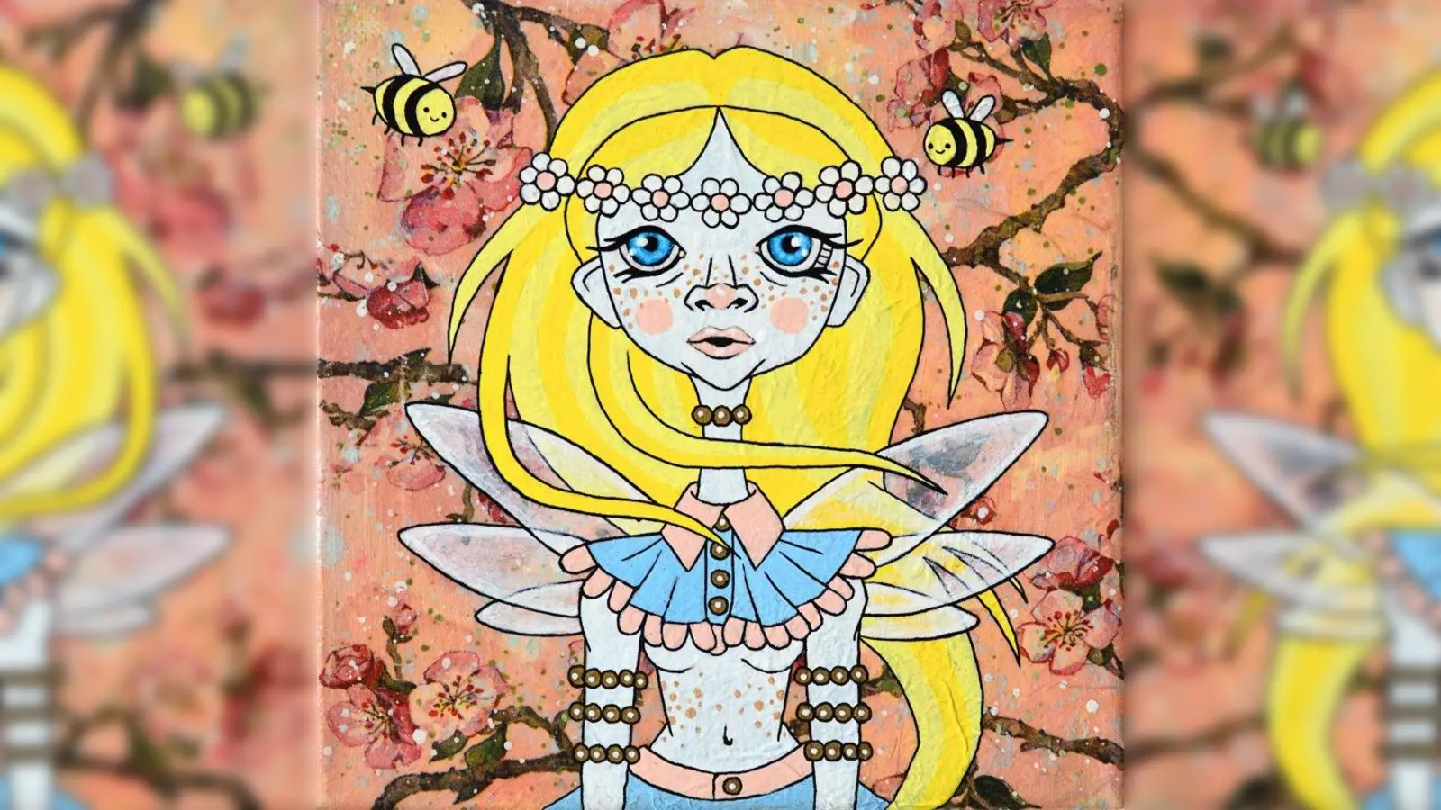 Die Werke der Münchner Künstlerin Beastiestylez erinnern oft an Alice im Wunderland oder an ein Märchen aus dem Feenwald. (Foto: Beastiestylez)