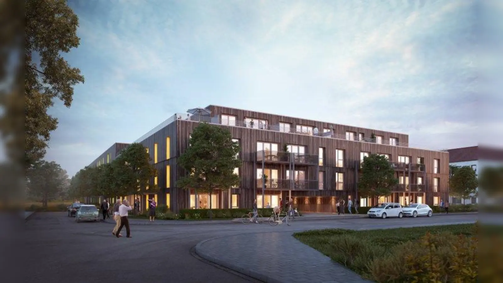 Startschuss für die Wohnbebauung: Das Energieeffizienzhaus des Architekten Johannes Wolffhardt entsteht als erstes. (Foto: Architekt+Stadtplaner Johannes Wolffhardt)