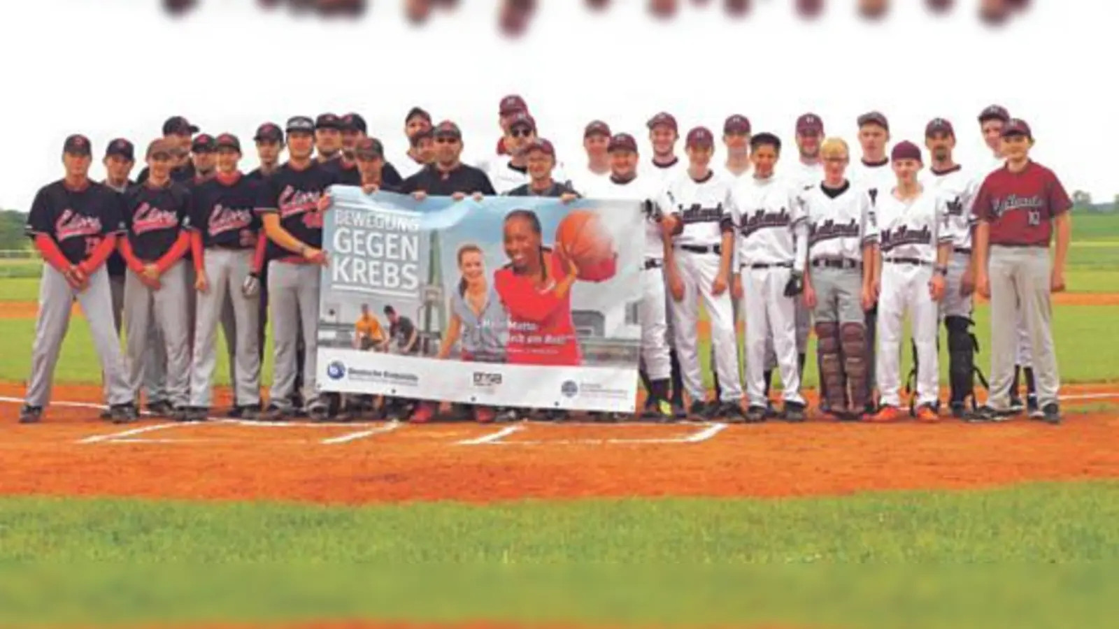 Bewegung gegen Krebs  bei einer so wichtigen Botschaft rückt der Sport auch mal in den Hintergrund.	 (Foto: Erding Mallards)