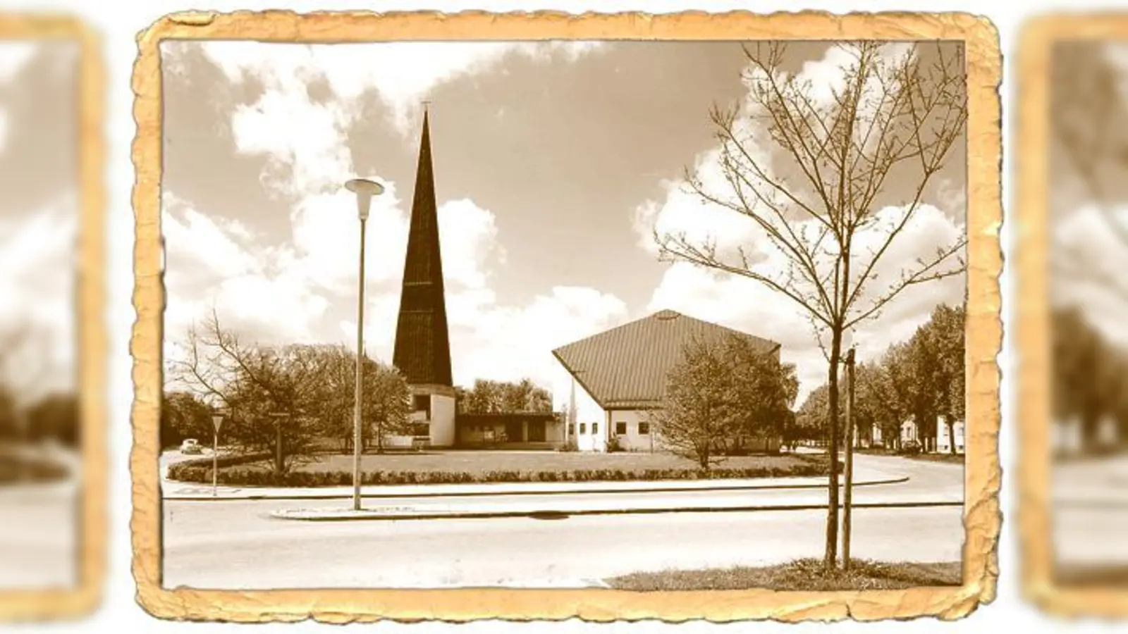 Die Emmauskirche in Harlaching wird fünfzig. Auf diesem Foto war das Gotteshaus noch ein Neubau. Heute hat er Geschichte.	 (Foto: Fritz Grussendorf)