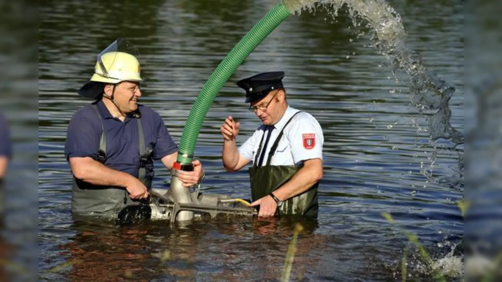 Test bestanden, jetzt kann die Chiemsee-Schmutzwasserpumpe eingesetzt werden.   (Foto: Claus Schunk)