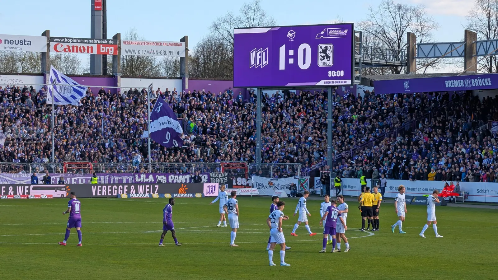 Unglücklich: Löwen an der Bremer Brücke. (Foto: M. Forster)