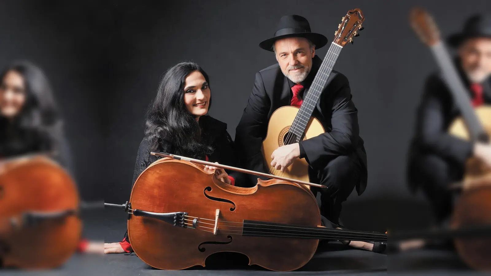 Virtuose Musik für Cello &amp; Gitarre präsentieren die beiden Ausnahmekünstler in Unterbiberg. (Foto: Markus Weiler)