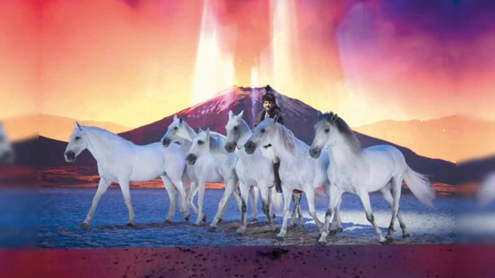 Neben der magischen Welt von EQUILA spielen traumhafte Pferde eine Hauptrolle in der Show. Vertreten sind die schönsten Rassen, wie zum Beispiel Shire Horses, Andalusier, Friesen, Lusitanos.	 (Foto: Apassionata)