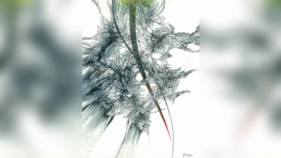 “Ohne Titel” heißt diese Zeichnung auf Papier, angefertigt von Manfred Popp. (Foto: VA/zeichenundwunder)