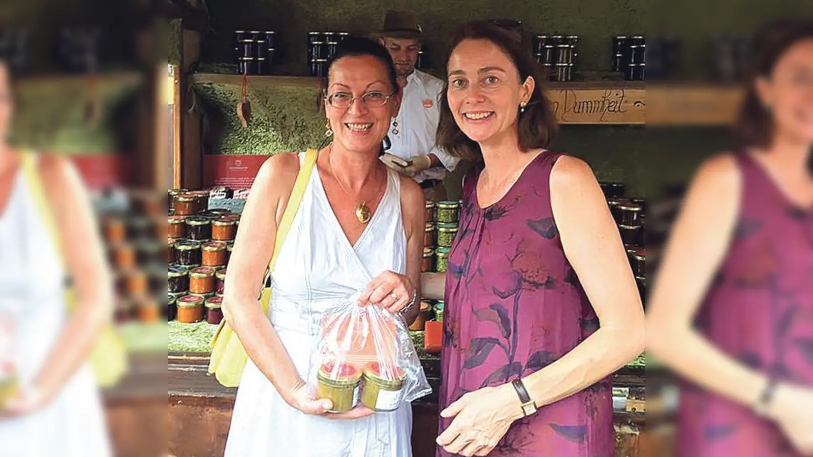 Die Bundestagsabgeordnete Claudia Tausend (links) begrüßte Familienministerin Katarina Barley.	 (Foto: Büro MdB Tausend)