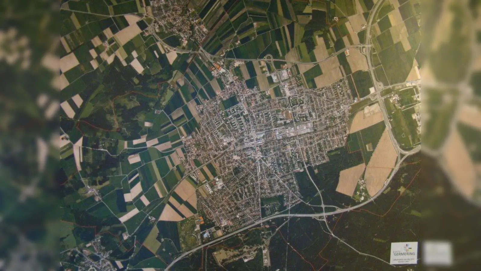 Das Luftbild aus dem Jahre 2013 zeigt die Große Kreisstadt Germering. (Foto: pst)