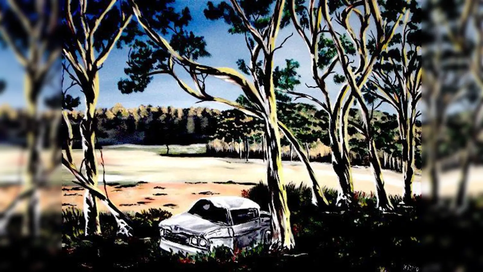 »Das Wrack« heißt eines der 40 Ölgemälde der Münchner Malerin Karla Schupfner.	 (Foto: VA)