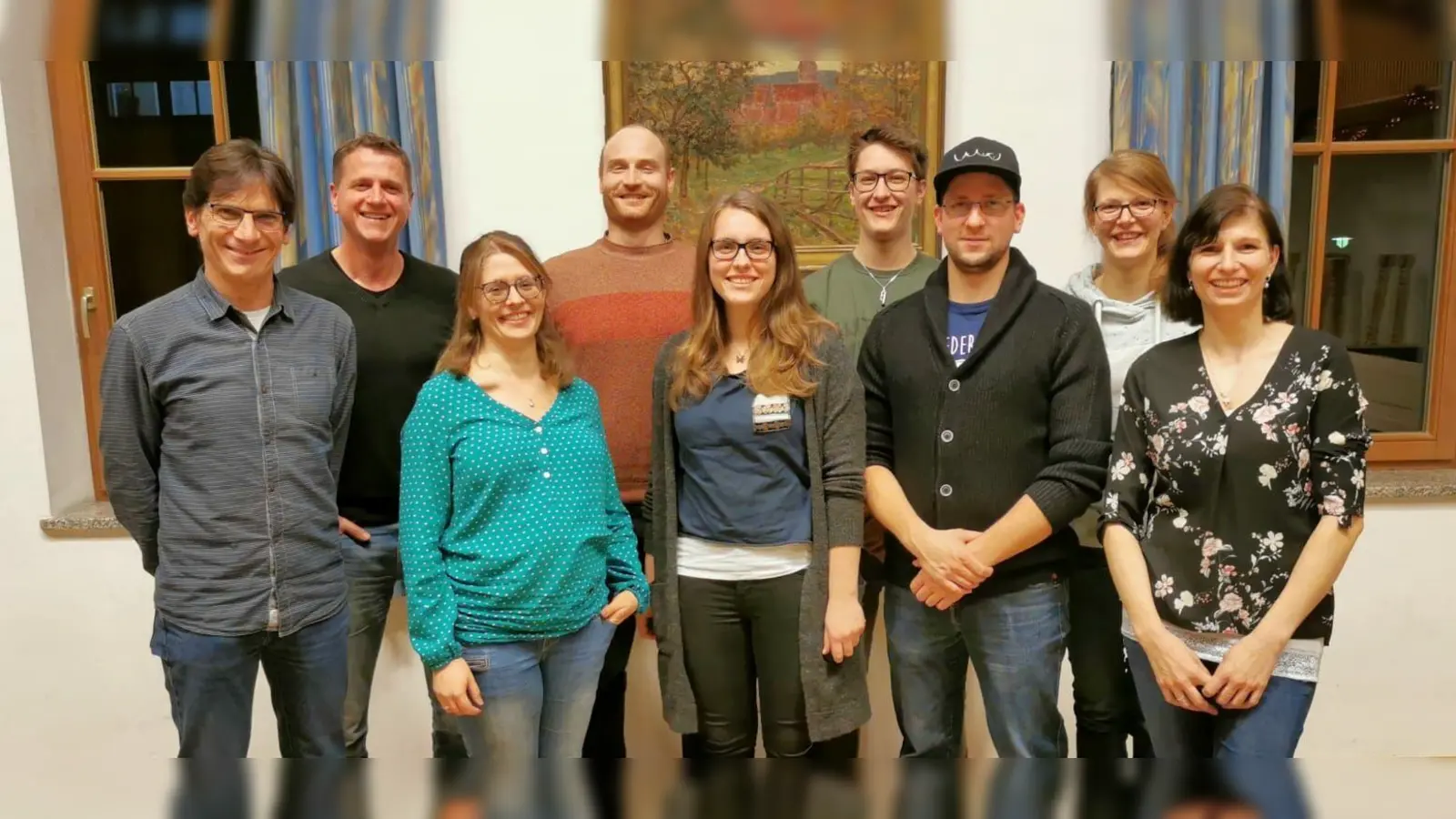 Die neue Vorstandschaft der Eichhofner Dorfmusik. (Foto: Kristina Kaupe)