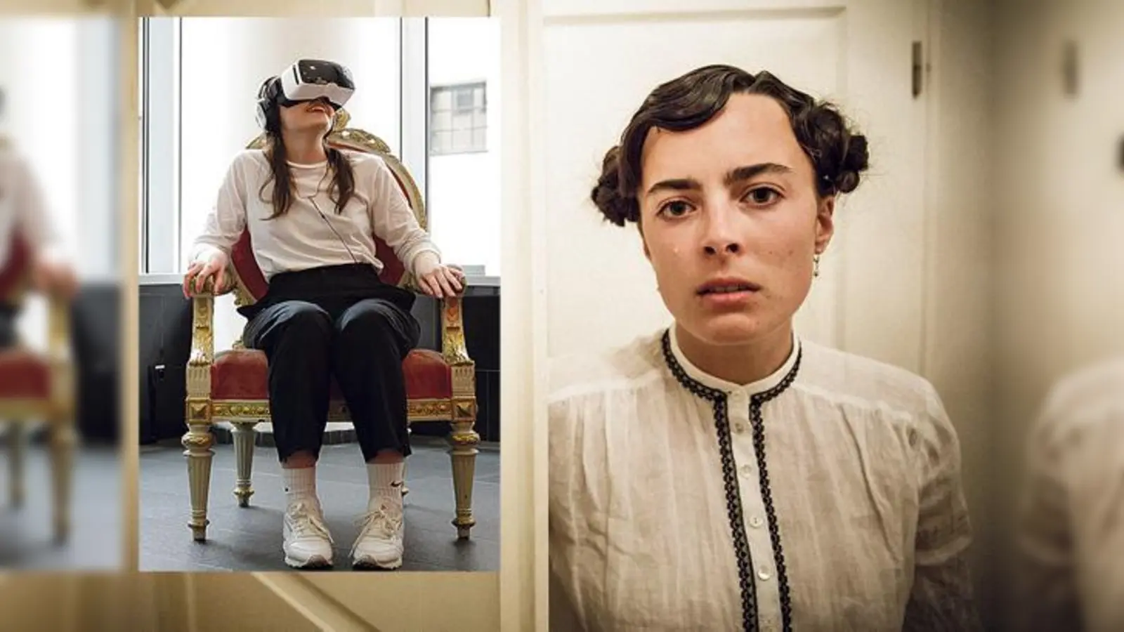 In das (Seelen-)Leben von Liesl Karlstadt (gespielt von Pauline Fusban, r.) eintauchen kann man derzeit bei einem Projekt des Residenztheaters.	 (Foto: Konrad Fersterer)