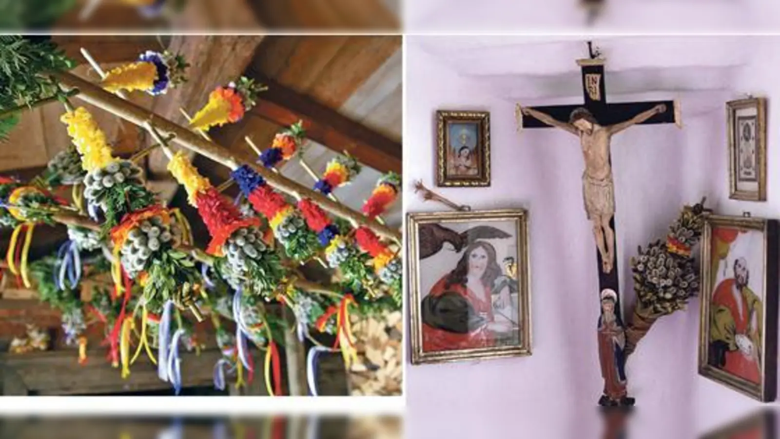 Aufgebunden werden die Palmbuschen zur Kirche getragen.	  (Foto: Markus Wasmeier)