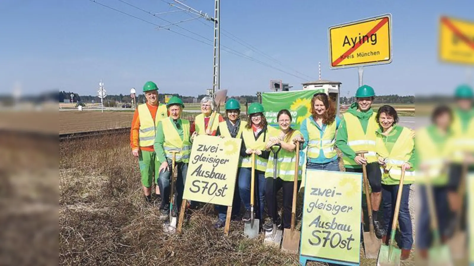 Die Ayinger Grünen fordern einen zweigleisigen Ausbau der S7Ost, um die Anbindung zu verbessern. 	 (Foto: VA)
