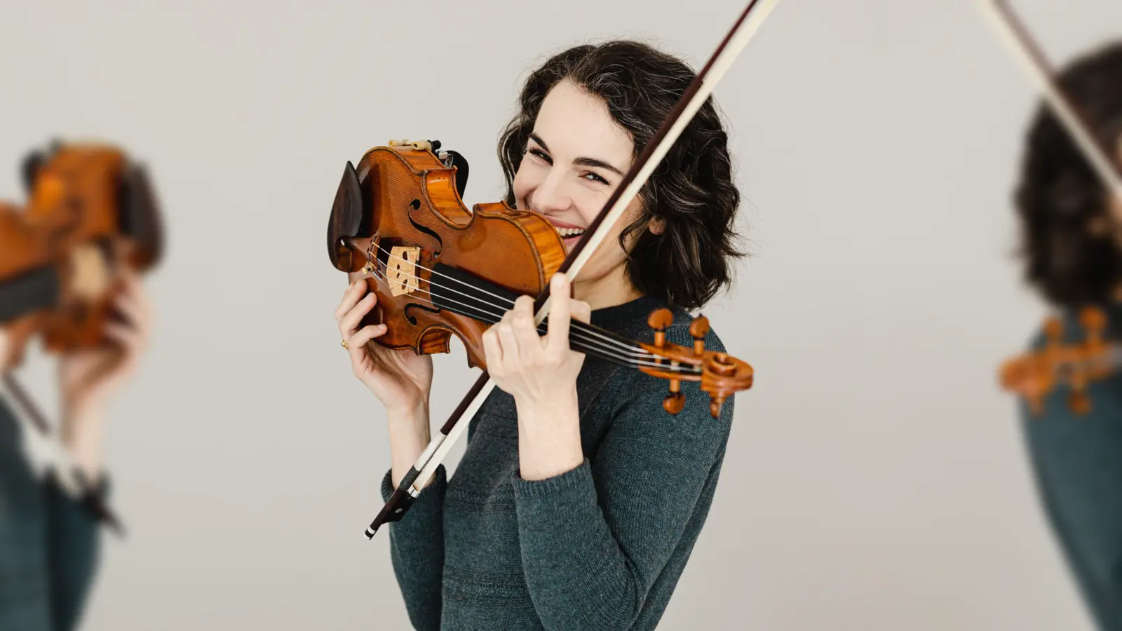 Alina Pogostkina wird gemeinsam mit Nimrod Guez und Danjulo Ishiziaka am 29. April in Grünwald auftreten. (Foto: Patricia Haas)