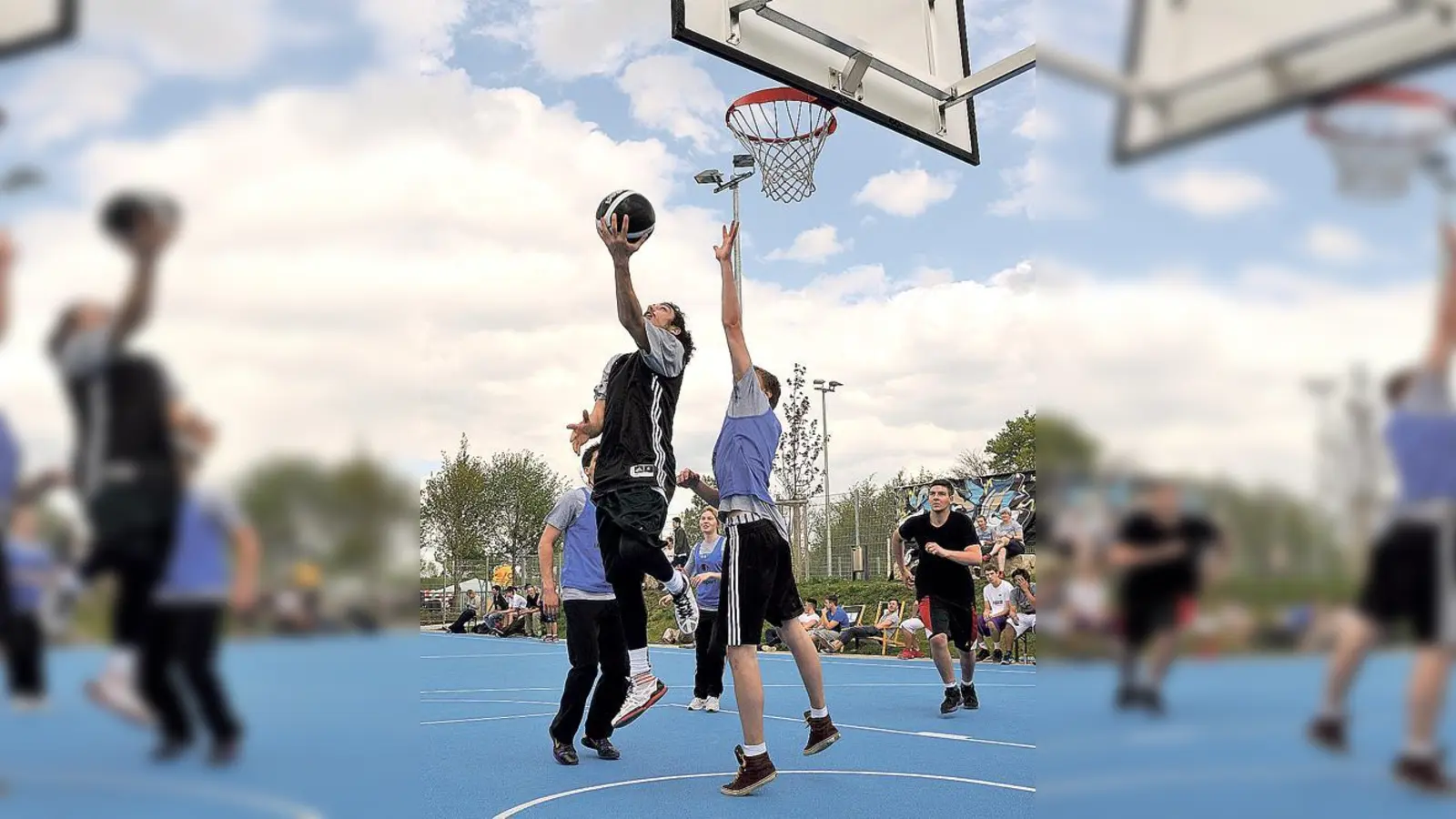 Am 24. Mai können sich Basketballbegeisterte  Jugendliche beim Streetball-Turnier beweisen. 	 (F: VA)