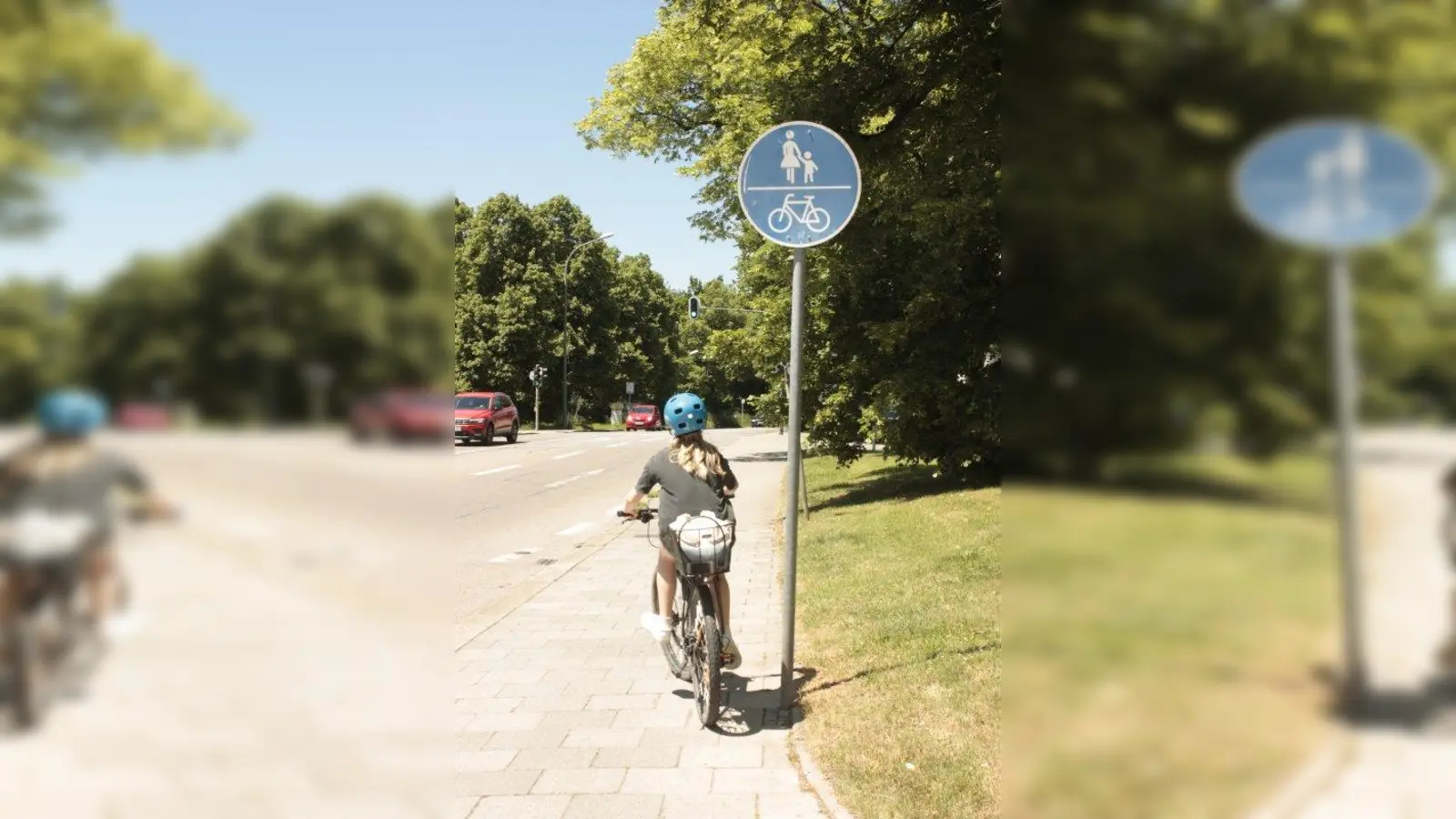 Hier wird&#39;s eng: Zwischen Schönstatt-Zentrum und TSV Solln ist für Radler wenig Platz. (Foto: job)