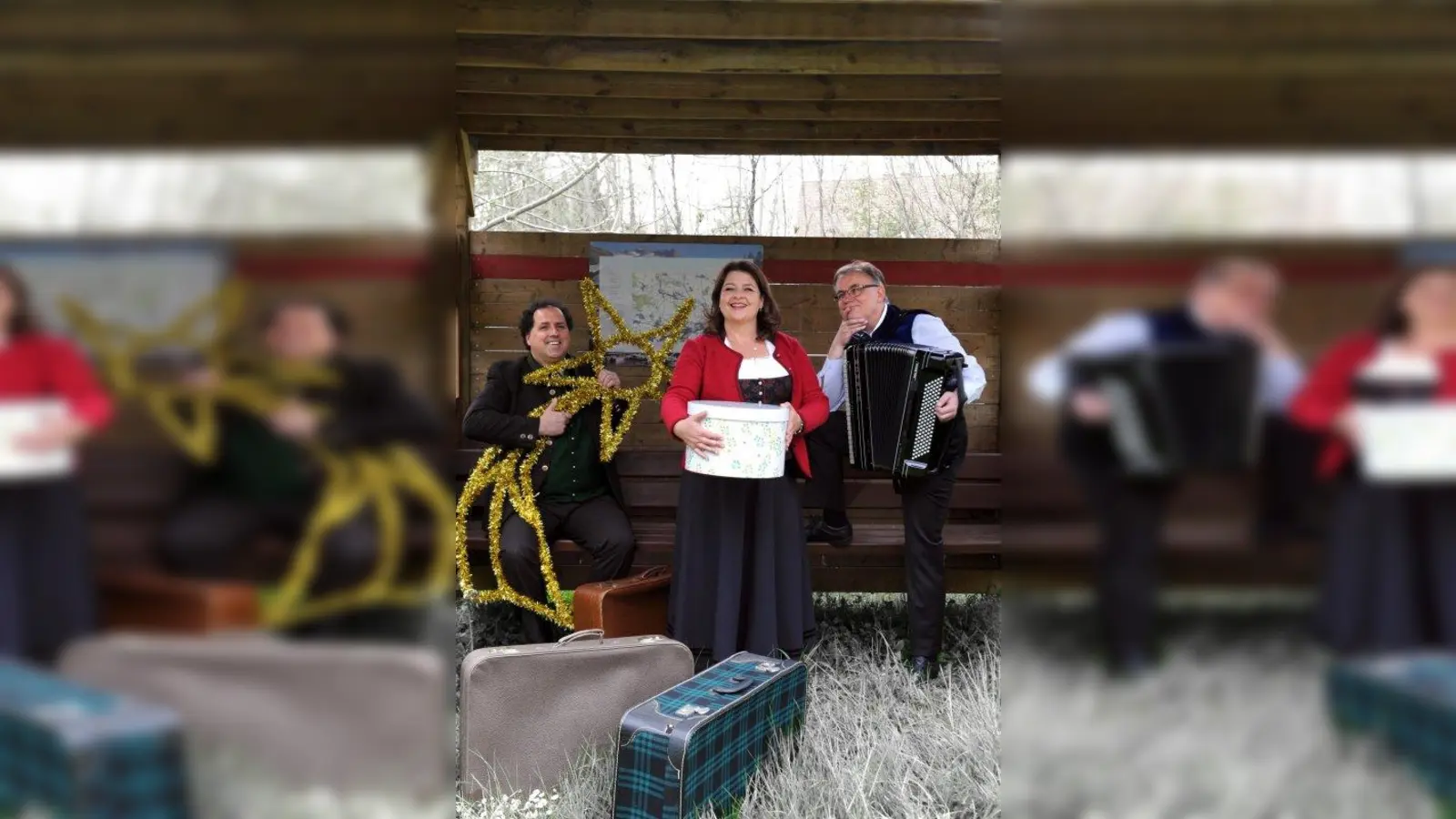 Die Koffer stehen schon bereit: v.l. Harald Helfrich, Christine Reimer und Peter Wittrich. (Foto: © Veranstalter)