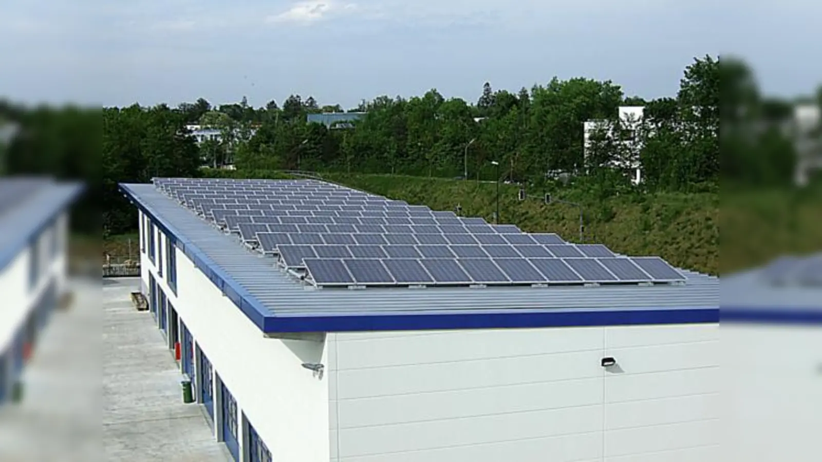 Photovoltaik auf dem Dach des gemeindlichen Bauhofs.  (F.: MO)