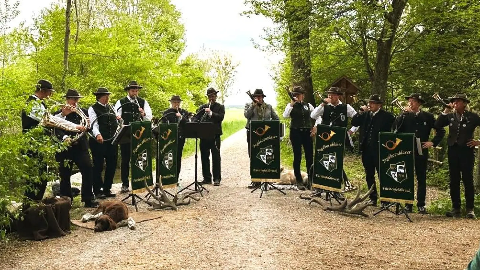Zu einer Abendserenade im Wald hatten die Allinger Jagdhornbläser eingeladen. (Foto: Allinger Jagdhornbläser)