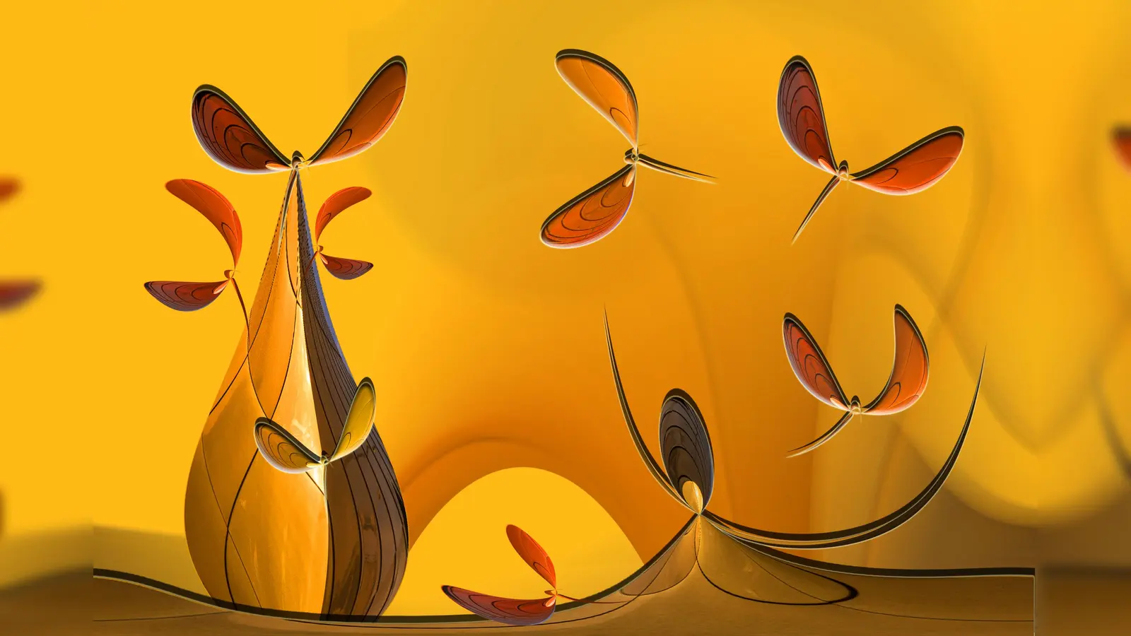 Eines von vielen Werken, die zu sehen sind: „Goldener Herbst 2” von Inge Donzey. (Foto: Inge Donzey)