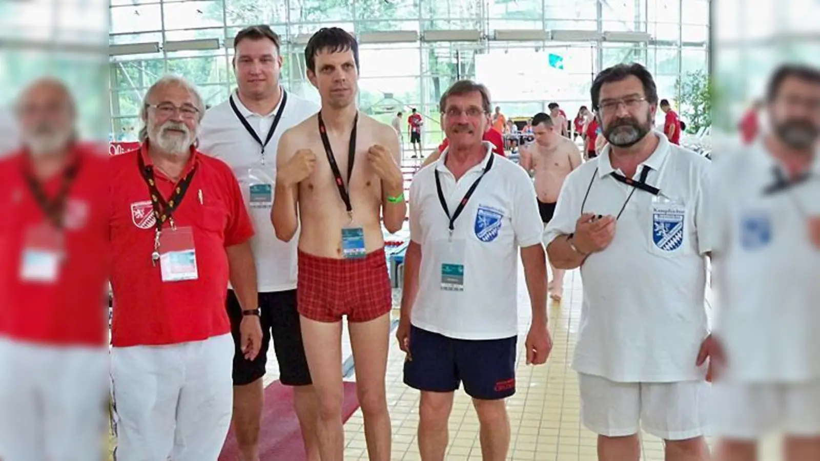 Von links: Harald Sommer (TSV Erding), Rene Kraske (TSV Taufkirchen), Winfried Eckert und Sepp Stanke (beide TSV Erding).	 (Foto: privat)