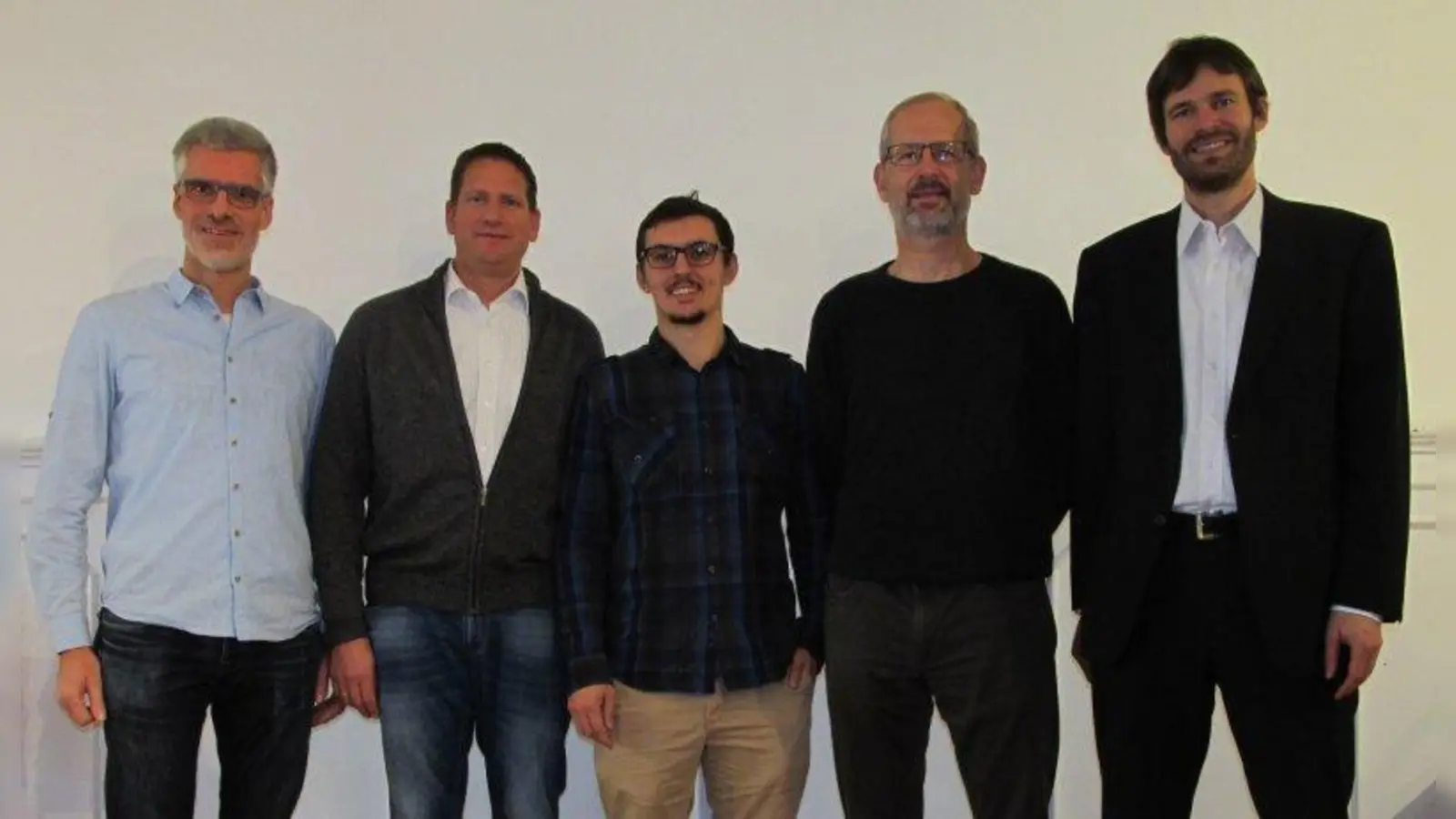 Die neue Gemeindeleitung der Freien evangelischen Gemeinde in Germering:<br>Uwe Hopfer (von links), Dirk Rothe, Pastor Silvan Brandes, Gerhard Busch sowie Pastor Thomas Scheitacker. (Foto: Freie evangelischen Gemeinde Germering)