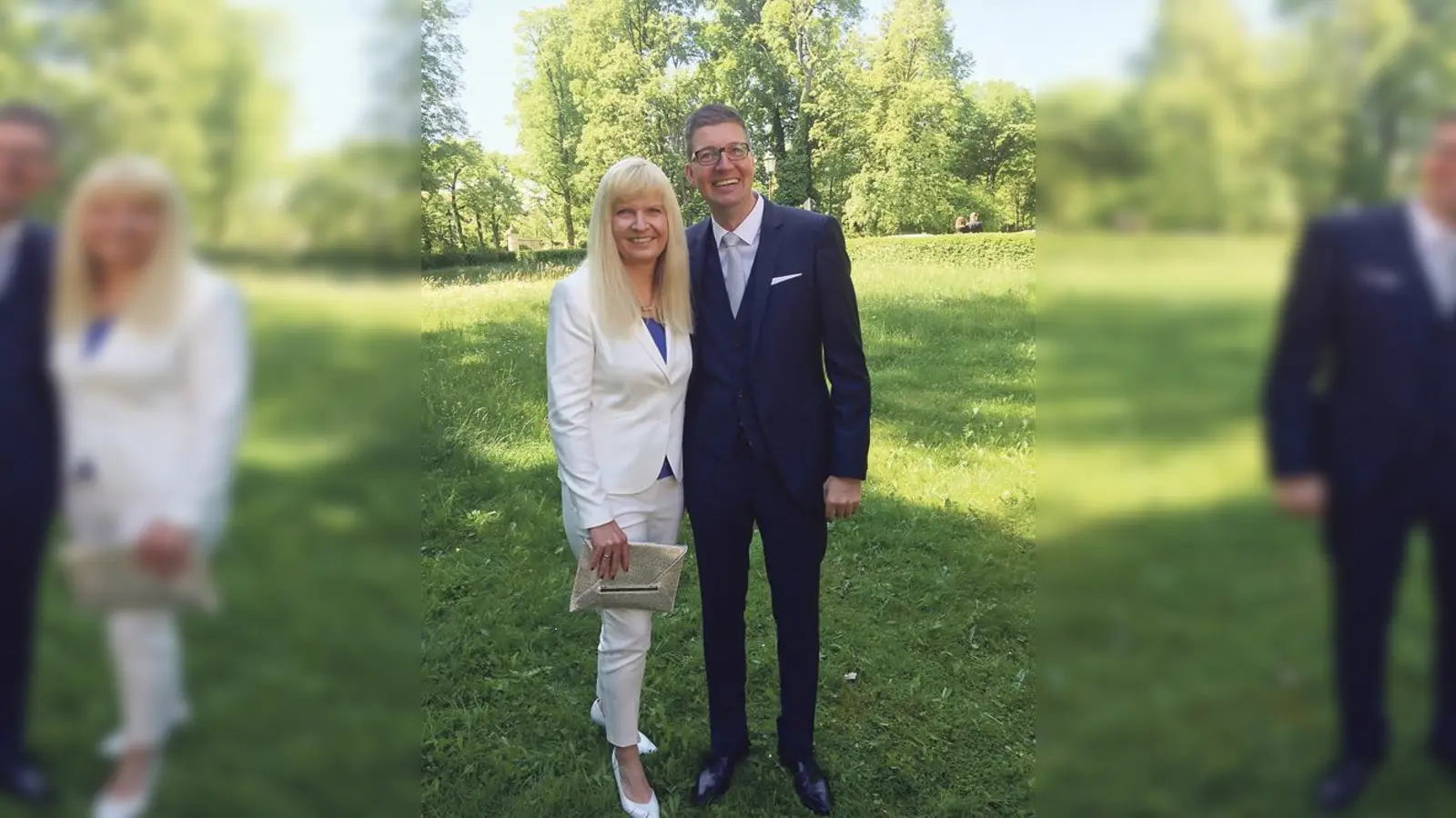 Claudia Wöhler und Markus Erbs spendeten ihr »Hochzeitsgeld« von 1450 Euro an das Ismaninger Hospiz.	 (Foto: privat)