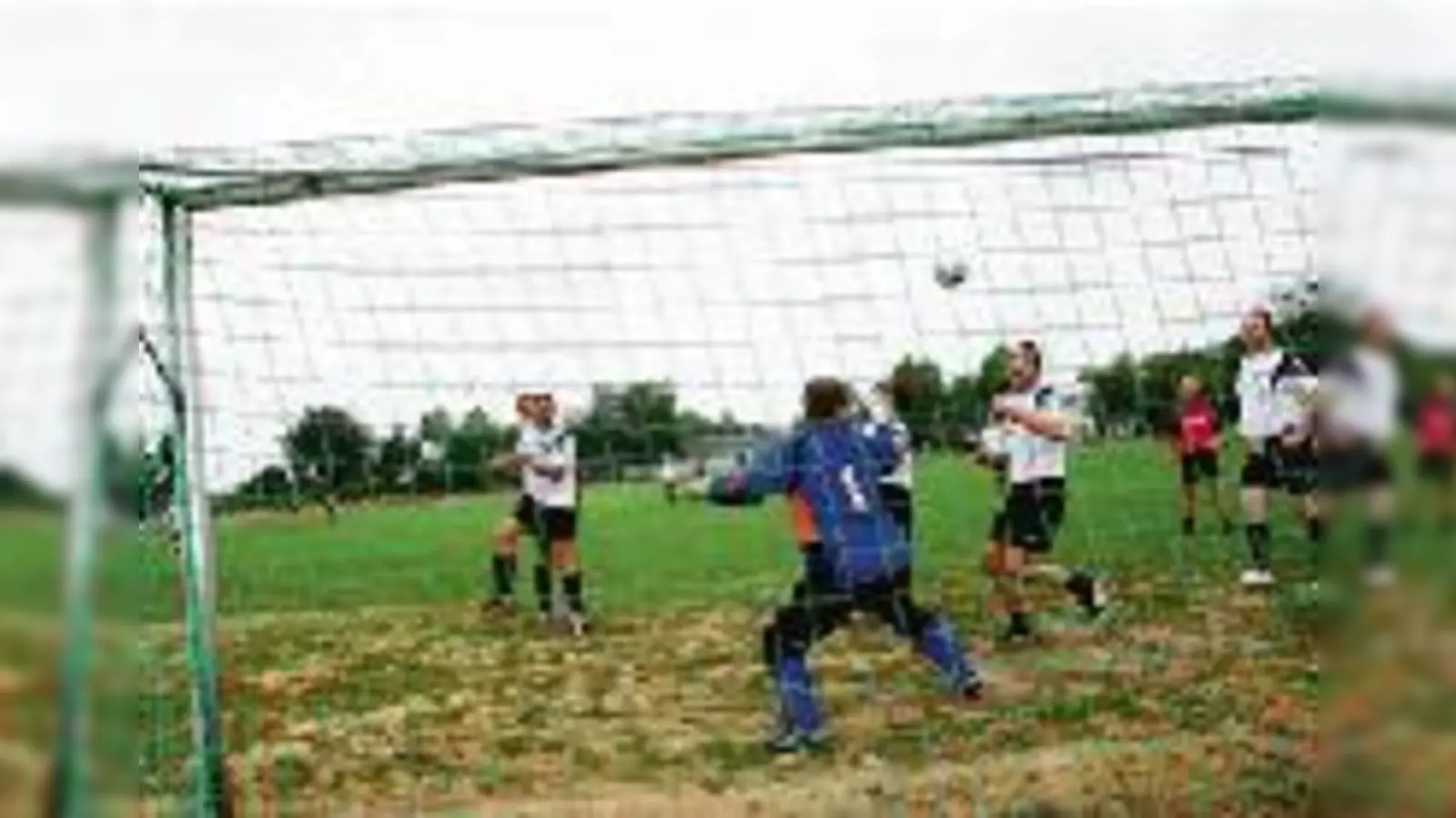 Foto: Obwohl wendig und reaktionsschnell konnte Torwart Jürgen Stutz beim Eigentor der BA-Auswahl auch nichts mehr ausrichten.
