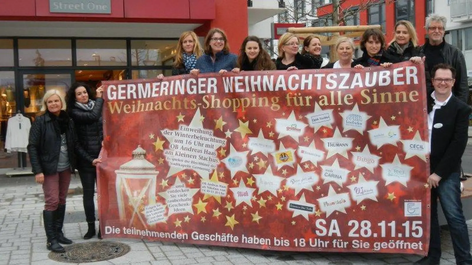 Die Geschäftsleute haben sich viele Aktionen einfallen lassen und freuen sich auf zahlreiche Besucher beim „Germeringer Weihnachtszauber”. (Foto: pi)