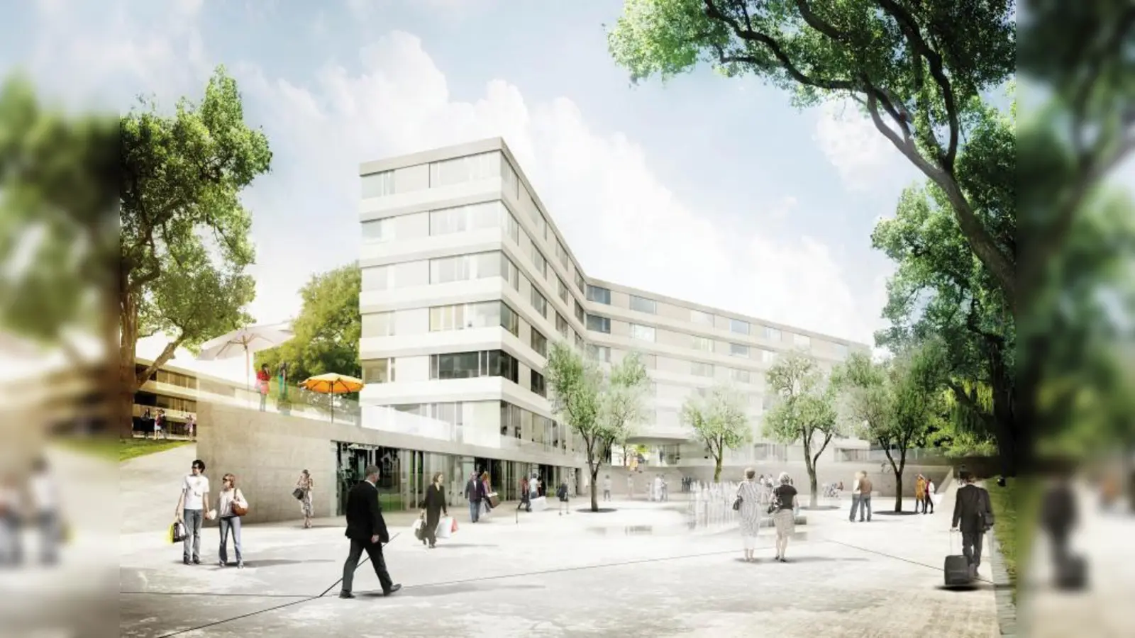 „Viel zu dicht und viel zu hoch“, so lautet das Urteil des Aubinger Fördervereins zum Siegerentwurf für „Aubings Mitte“. (Foto: 03 Architekten)