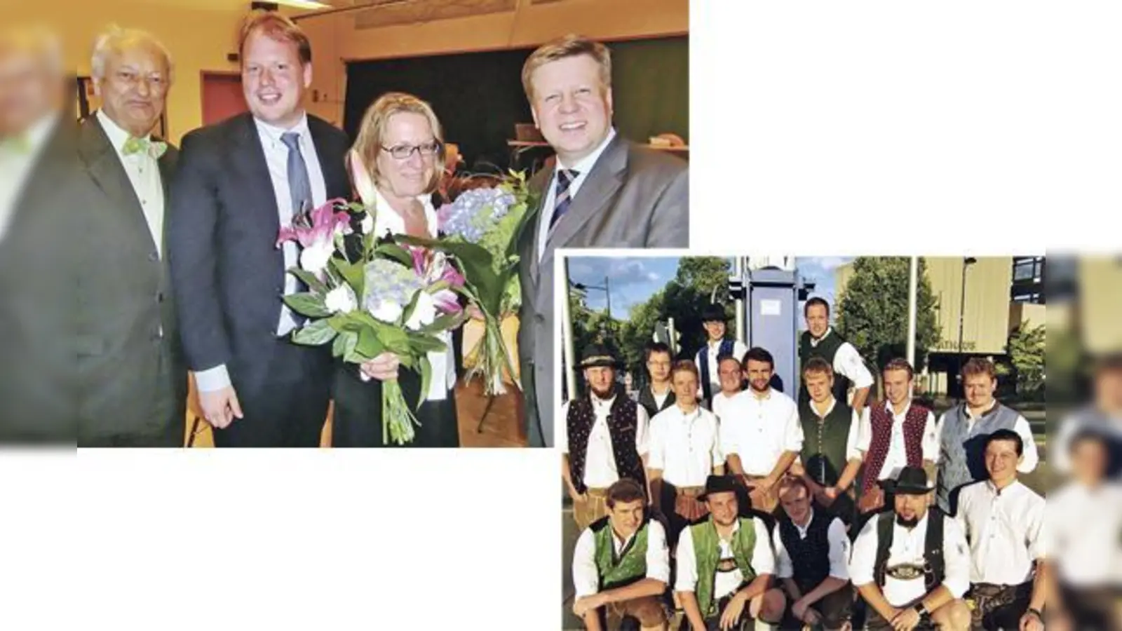 Menschen, Bilder, Emotionen: In Bogenhausen freute sich BA-Vorsitzende Angelika Pilz-Strasser über ihre Wiederwahl. Unterföhring hat jetzt einen Burschenverein. 	 (Fotos: hgb)