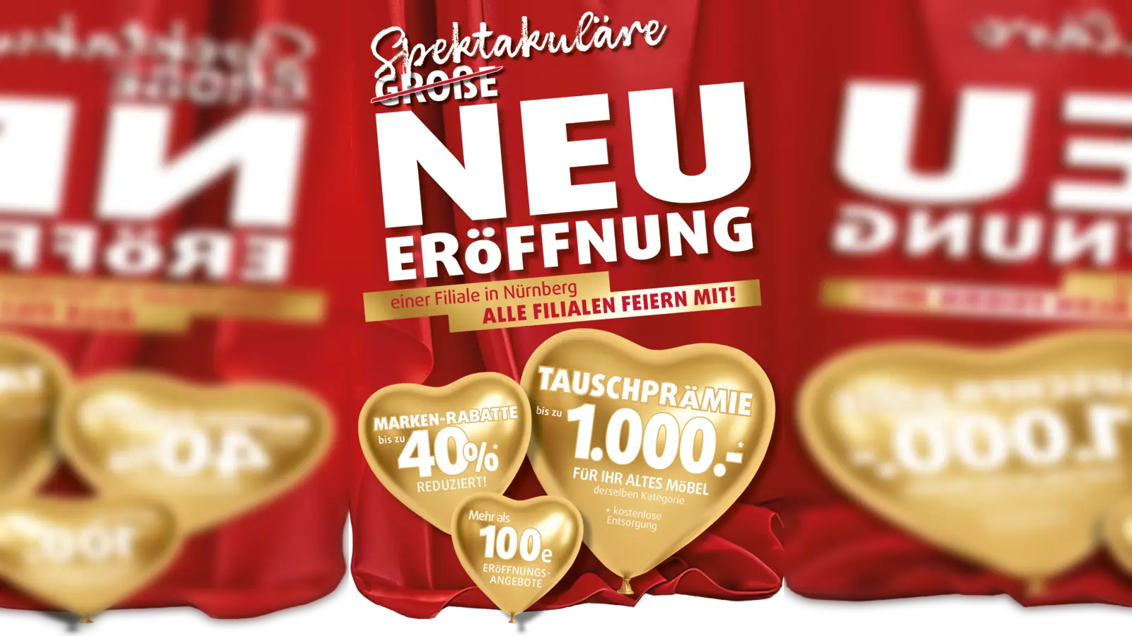 Bei Polstermöbel Fischer gibt’s wieder Grund zum Feiern: Neueröffnung einer Filiale in Nürnberg – und alle feiern mit. (Foto: Polstermöbel Fischer)