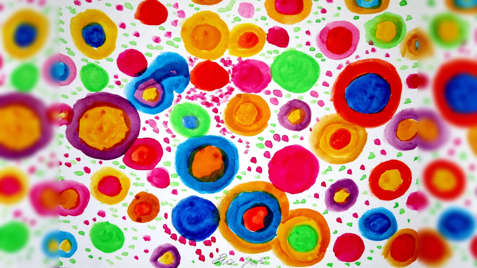 Mit der Zeit entwickeln die Senioren einen geübten Umgang mit Farben und Formen. Das Ergebnis ist in der Ausstellung zu sehen – hier ein Bild von Eva Gross.  (Foto: © Eva Gross)