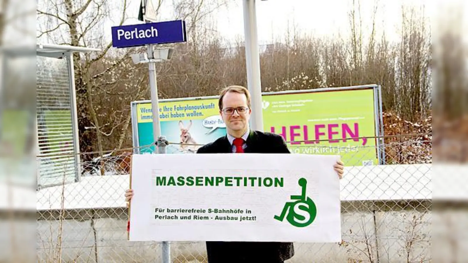 Landtagsabgeordneter Markus Rinderspacher am Bahnhof Perlach	 (Foto: Privat)