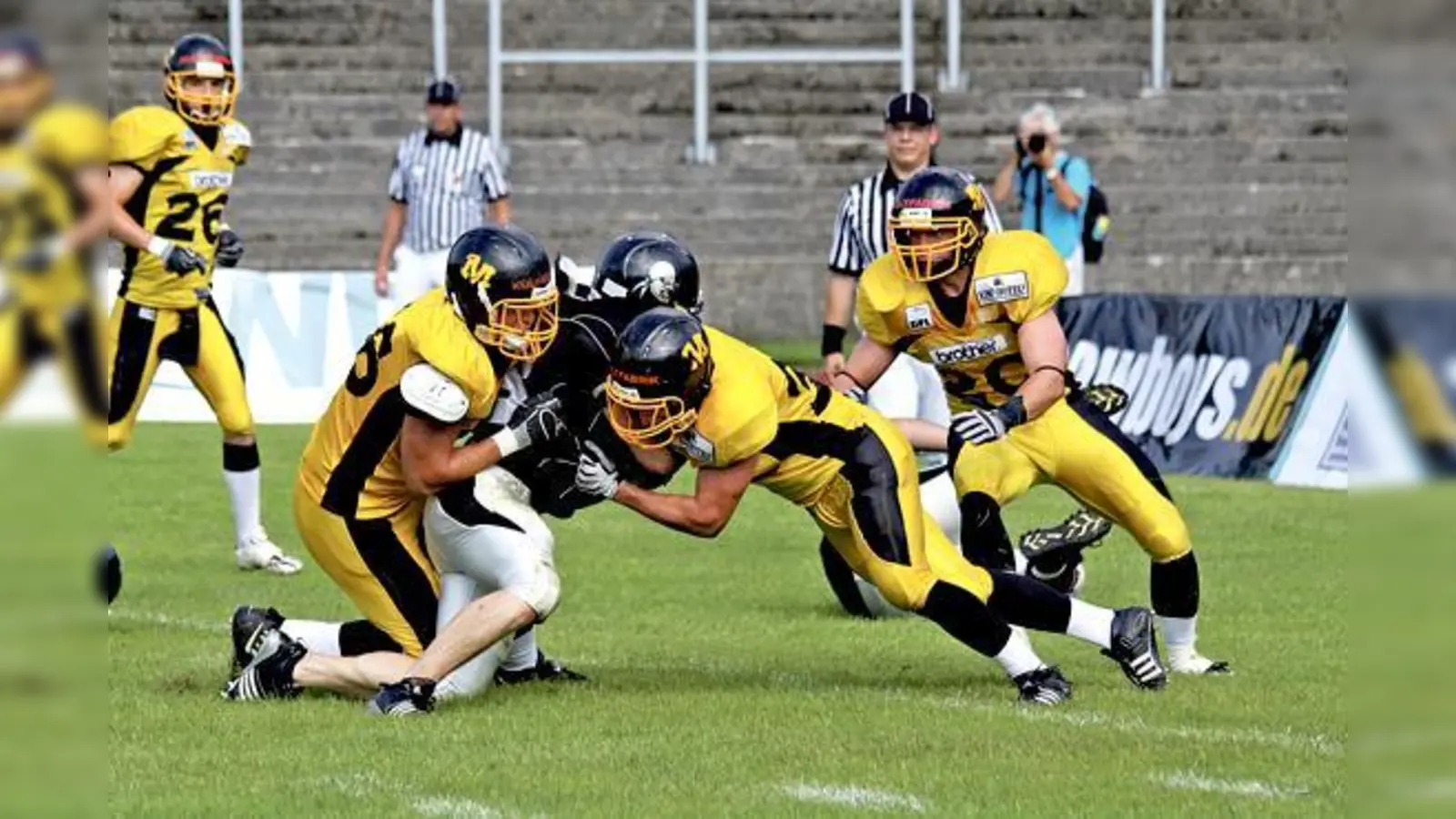 Im Saarland konnten sich die Munich Cowboys erst in der zweiten Hälfte gegen die Gastgeber durchsetzen. 	 (Foto: Lüdeke)