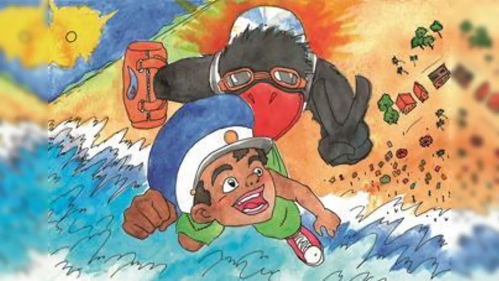 Szene aus „Gottfried, der Turborabe  Ennos allerbester Freund”.  (Foto: Verlag)