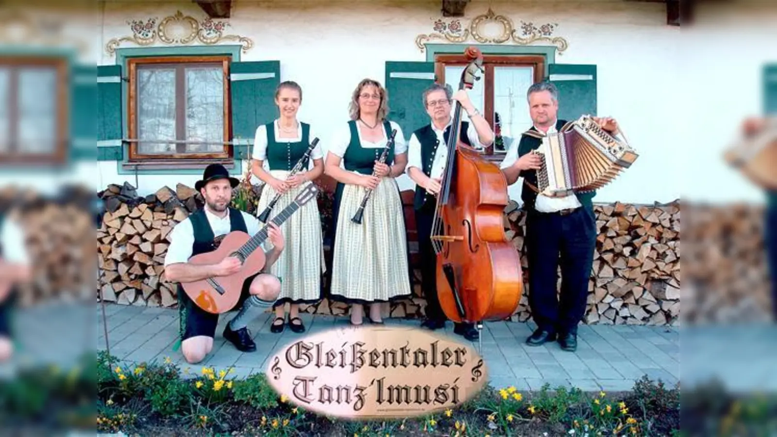 Die Gleißentaler Musikanten (v. l.) Max Sellier,       Martina und Monika und Meisl, Peter Vogl und Norbert Meisl spielen zünftig auf.	 (Foto: VA)