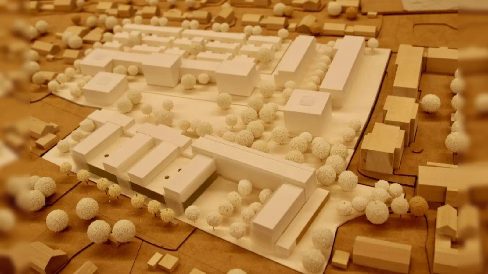 Das Modell des Neubaugebiets von der Ammerseestraße aus gesehen. (Foto: us)