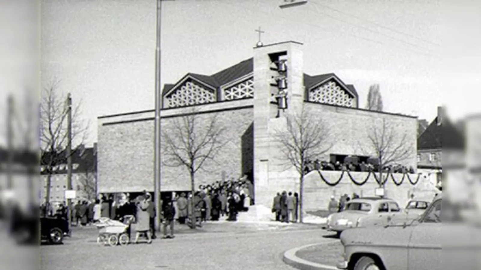 Nostalgie: die evangelische Nazarethkirche im Jahr 1963.  (Foto: NordOstKultur)