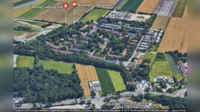 Ludwigsfeld heute. Eine Ausstellung im Evangelischen Bildungswerk zeigt eine Ausstellung bis Freitag, 21. Juni. (Foto: Google Deutschland)