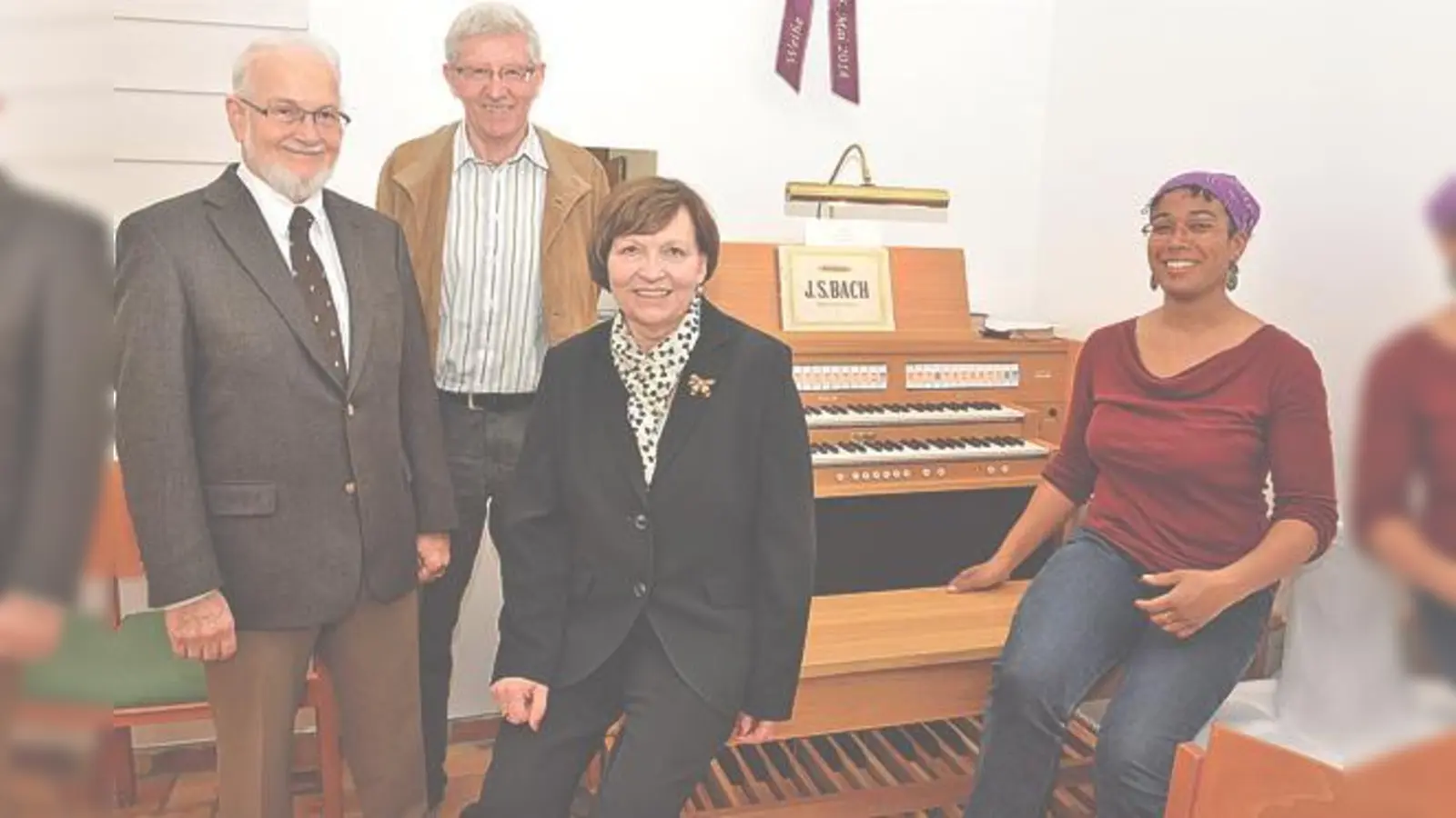 Siegfried Lutz, Werner Geißdörfer, Gisela Rellecke und Organistin Patrica Ott (v.l.n.r.).	 (Foto: privat)