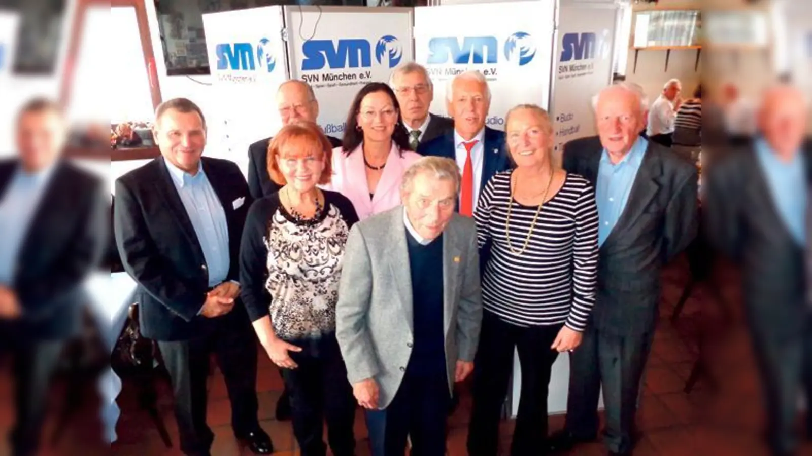 Vorne: Karl Rauh, Hiltrud Broschei, Max Schweiger, Gerlinde Lehmpfuhl, Bernhard Hartard. Hinten: Friedrich Ziegler, Claudia Tausend, Helmut Baumeister, Norbert Kreitl. 	 (Foto: SVN)
