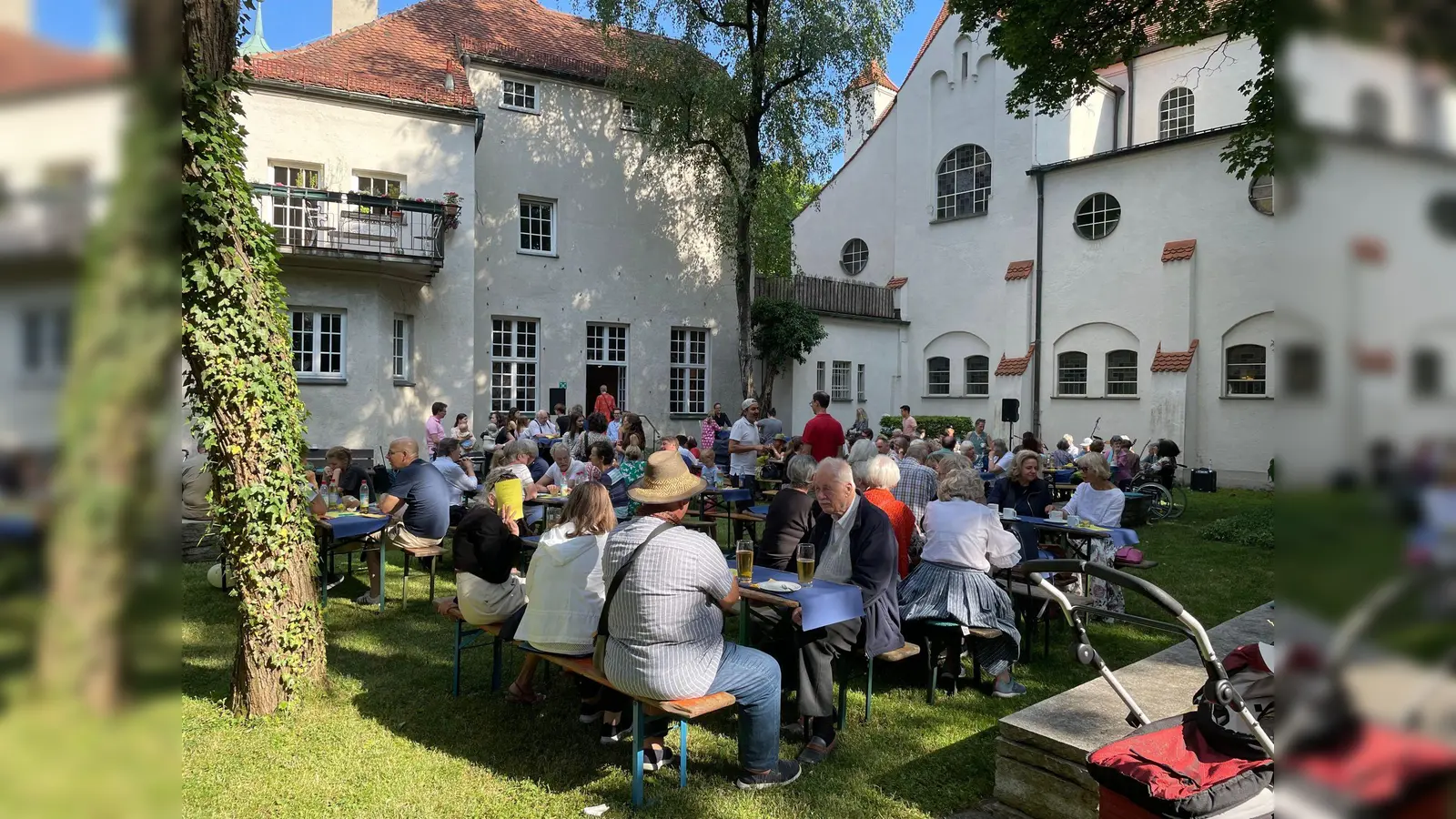 Im Pfarrgarten der Erlöserkirche lässt es sich schön feiern.  (Foto: Cristina Heller )