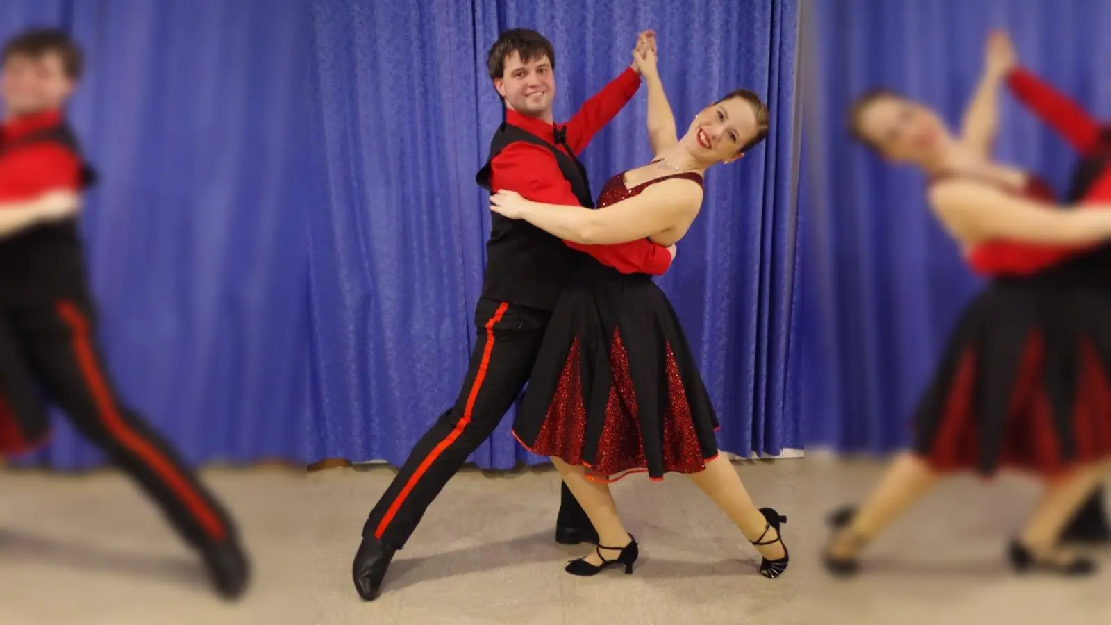 Das amtierende Laimer Prinzenpaar, Ann-Marie I. und Michael II., präsentiert einen Showtanz beim Laimer Faschingstreiben. (Foto: kö)