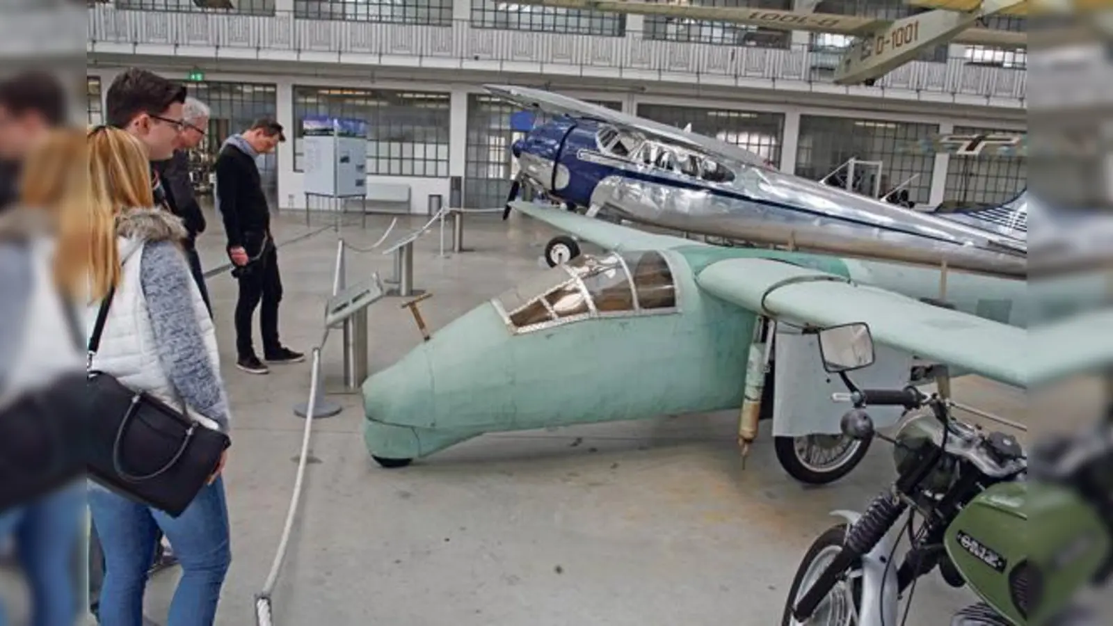 Mit diesem selbst gebauten Flugzeug mit einer Höchstgeschwindigkeit von 210 Stundenkilometern wollte eine fünfköpfige Familie aus der DDR flüchten. 	 (Foto: kw)
