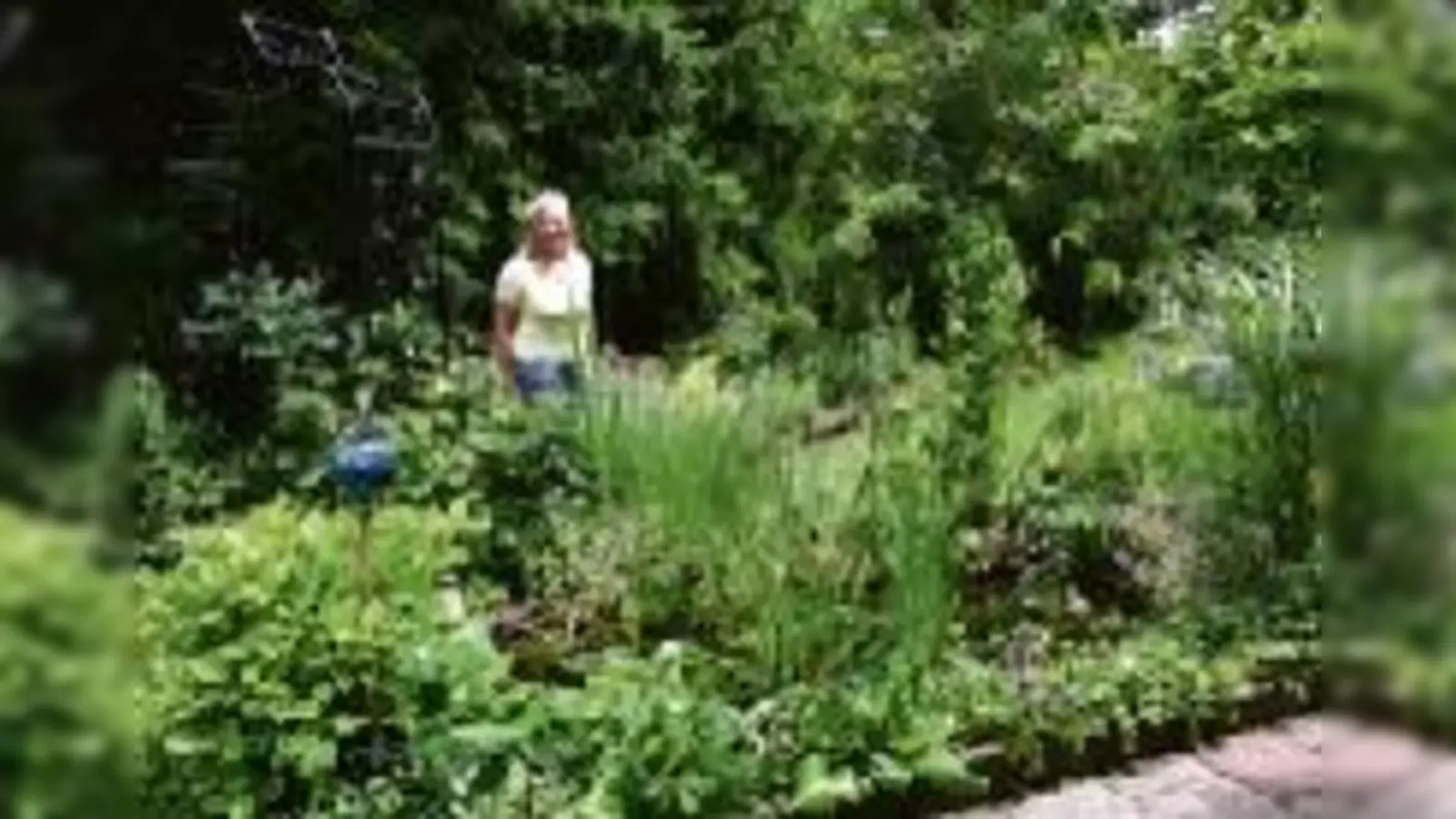Anneliese Ugler stellt am Tag der offenen Gartentür ihren Wohlfühlgarten vor.	  (Foto: Woschée)